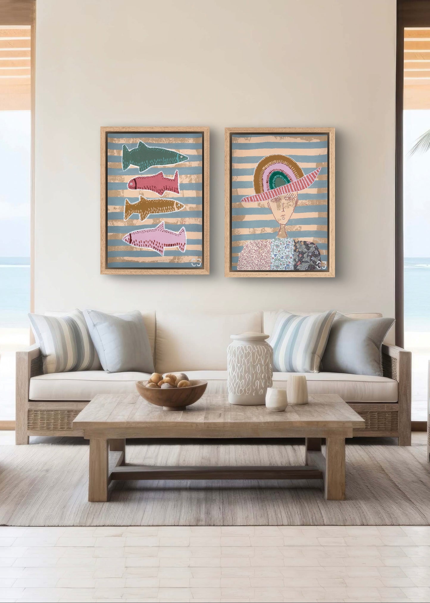 Four Happy Fishies - Fine Art Print