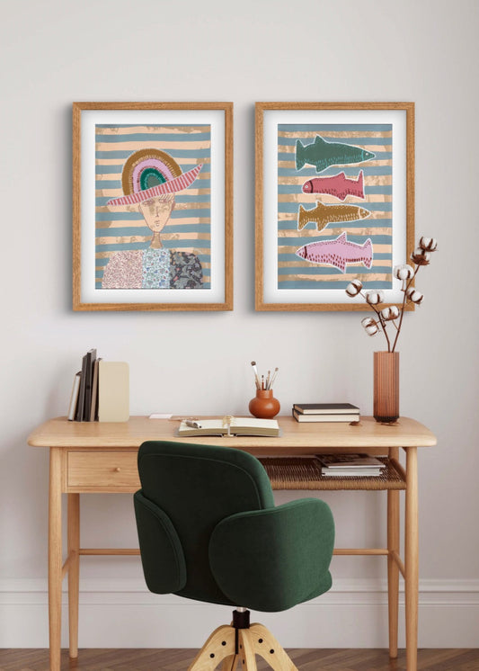 Four Happy Fishies - Original Painting