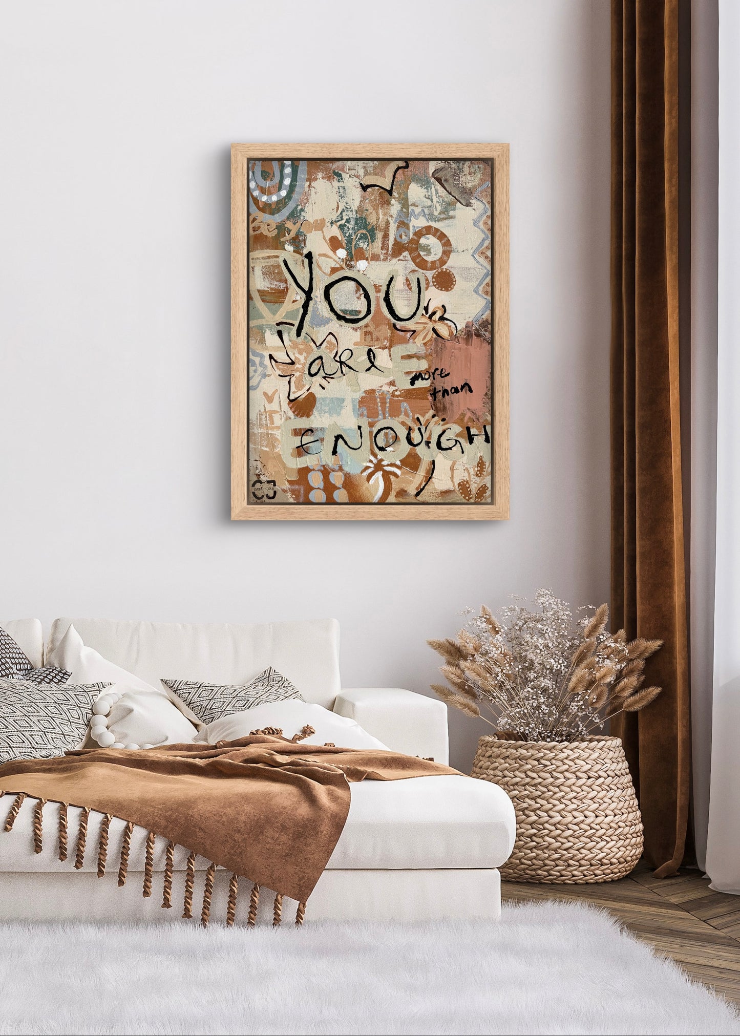 More Than Enough - Original Abstract Canvas Painting by Cata Jau Art