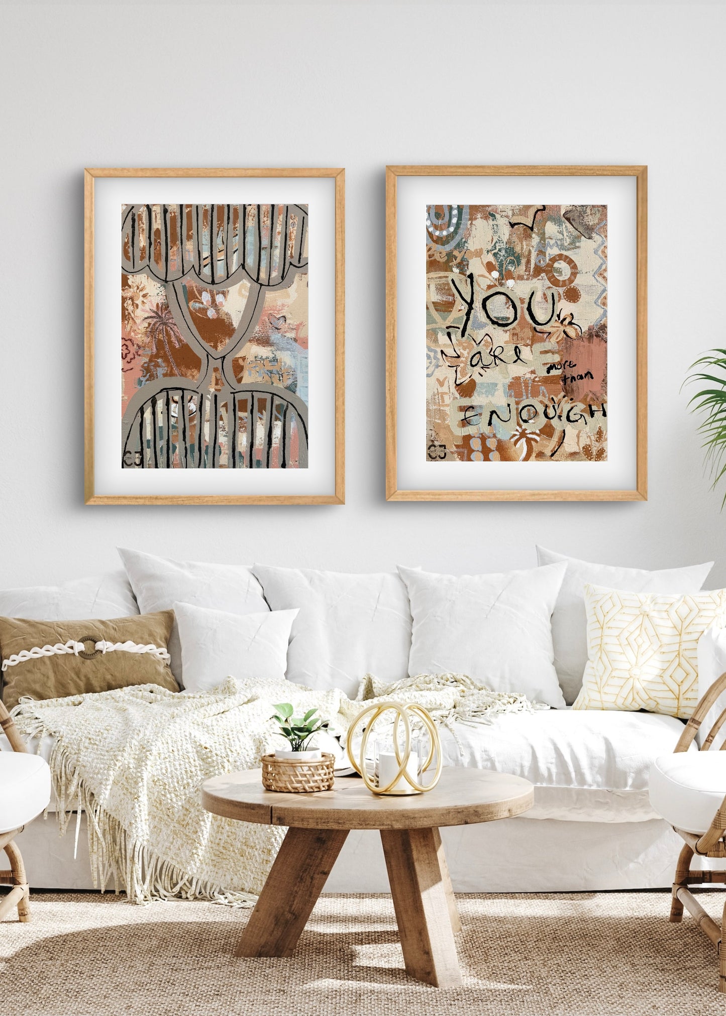 More Than Enough - Original Abstract Canvas Painting by Cata Jau Art