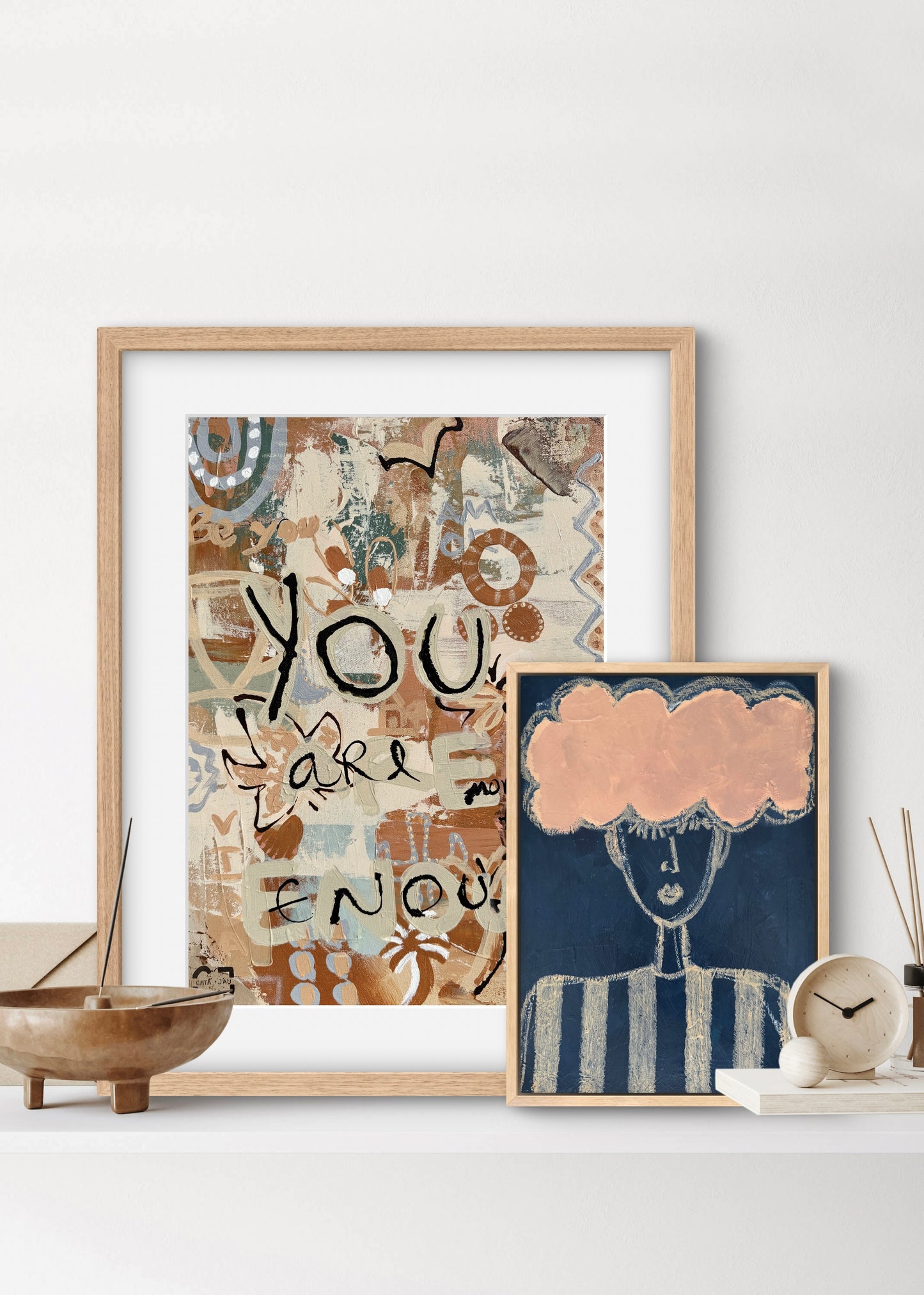 More Than Enough - Original Abstract Canvas Painting by Cata Jau Art