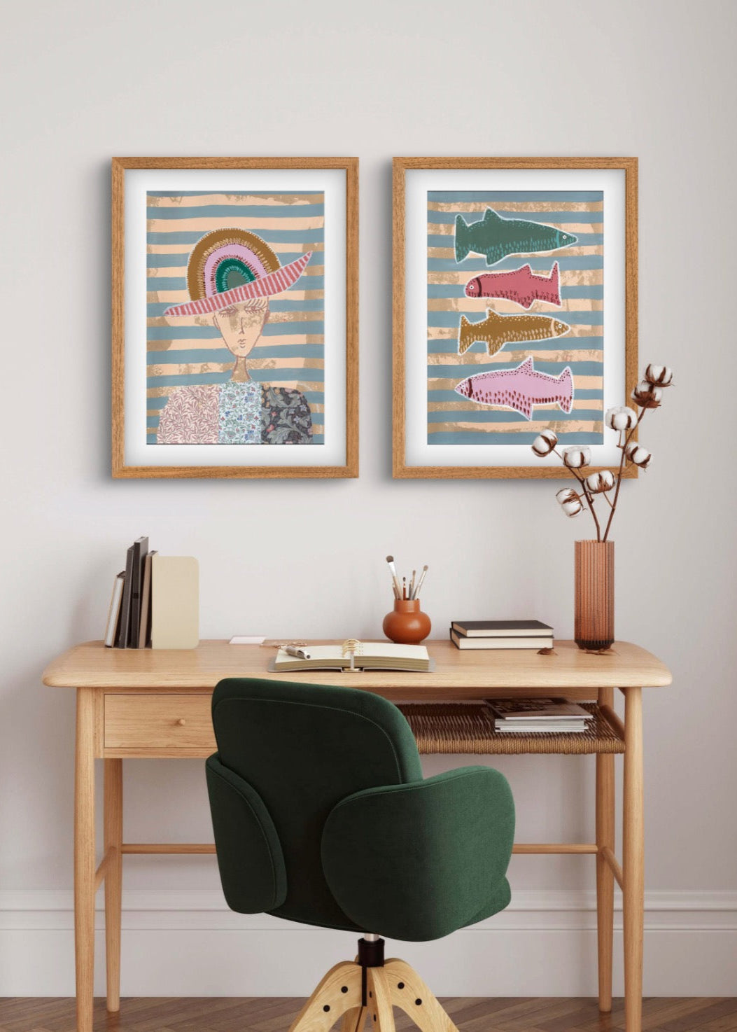 Four Happy Fishies - Original Painting