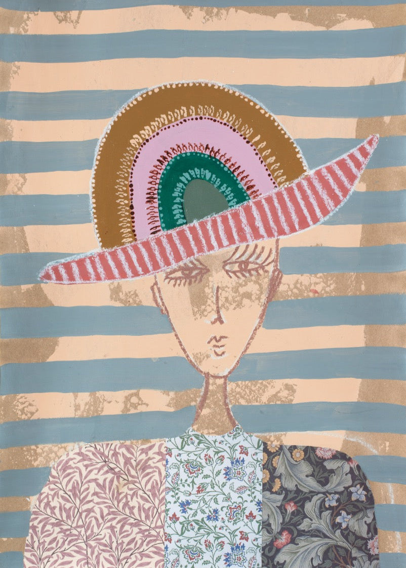 Rainbow Hat - Original Painting